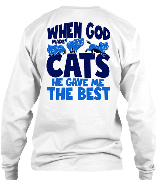 When God Made Cats T Shirt, I Love My Cats T Shirt