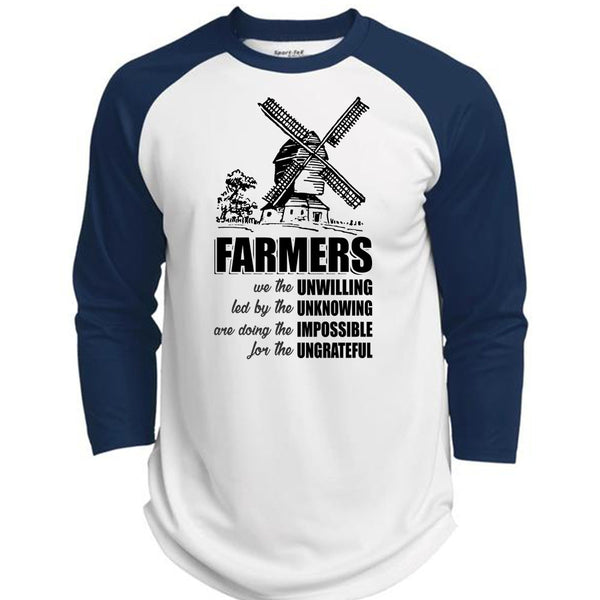 Farmers We The Unwilling T Shirt, I Love Farming T Shirt, Awesome T-Shirts  (Polyester Game Baseball Jersey)