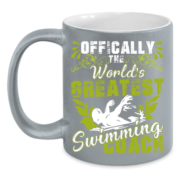 The World's Greatest Swimming Coach Coffee Mug, Cute Swimming Coach Coffee Cup