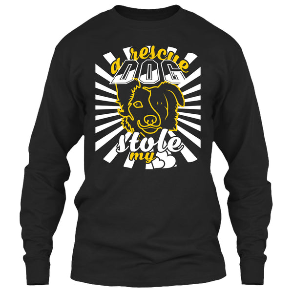 A Rescue Dog Stole My Heart T Shirt, I Love My Dog T Shirt