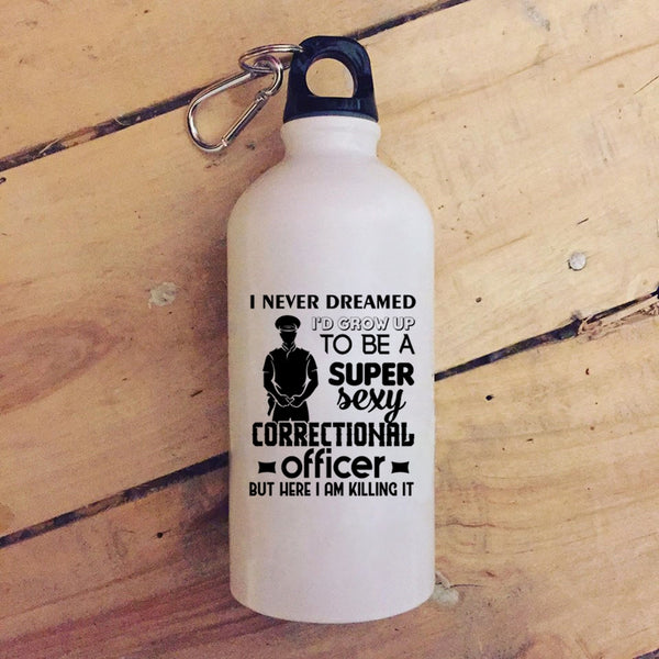 I'd Grow Up To Be A Correctional Officer 20 oz Stainless Steel Bottle,Job Title Outdoor Sports Water Bottle