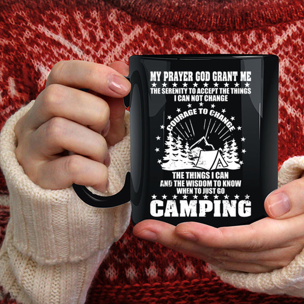 Just Go Camping Coffee Mug, Outdoor Activity Coffee Cup