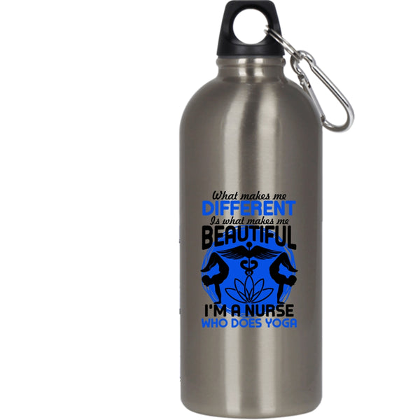 What Makes Me Different 20 oz Stainless Steel Bottle,I'm A Nurse Who Does Yoga Outdoor Sports Water Bottle