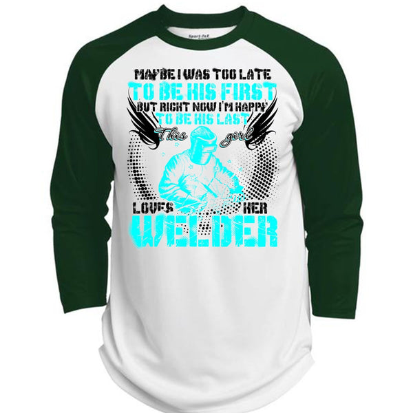This Girl Loves Her Welder T Shirt, I Love Welding T Shirt, Awesome T-Shirts  (Polyester Game Baseball Jersey)