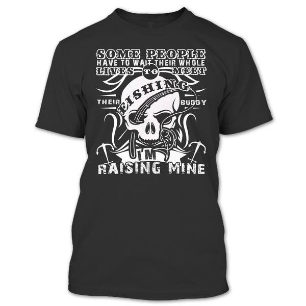 A black t-shirt with the shopify logo