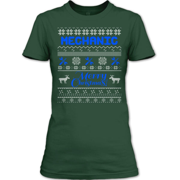 Mechanic Merry Christmas T Shirt, Coolest Mechanic T Shirt