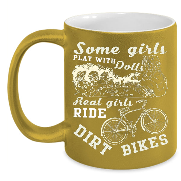 Real Girls Ride Dirt Bikes Coffee Mug, Cool Girls Coffee Cup
