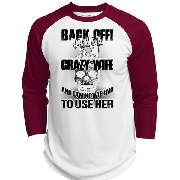I Have A Crazy Wife T Shirt, I Love Wife T Shirt, Awesome T-Shirts  (Polyester Game Baseball Jersey)