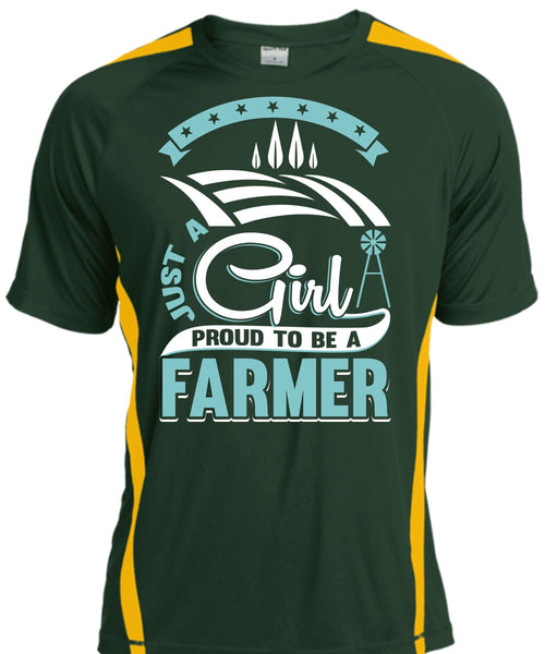 Just A Girl Proud To Be A Farmer T Shirt, Being A Farmer T Shirt, Cool Shirt