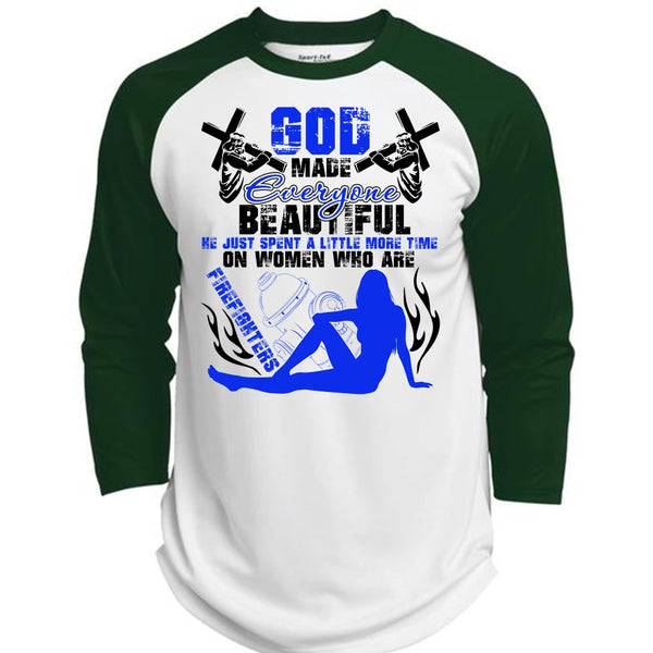 Women Who Are Firefighters T Shirt, I Love Firefighter T Shirt, Awesome T-Shirts  (Polyester Game Baseball Jersey)