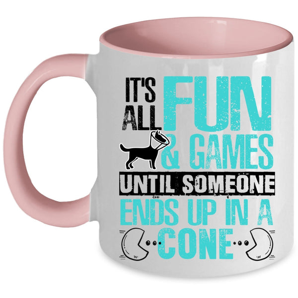 Funny Gaming Coffee Mug, It's All Fun And Games Accent Mug