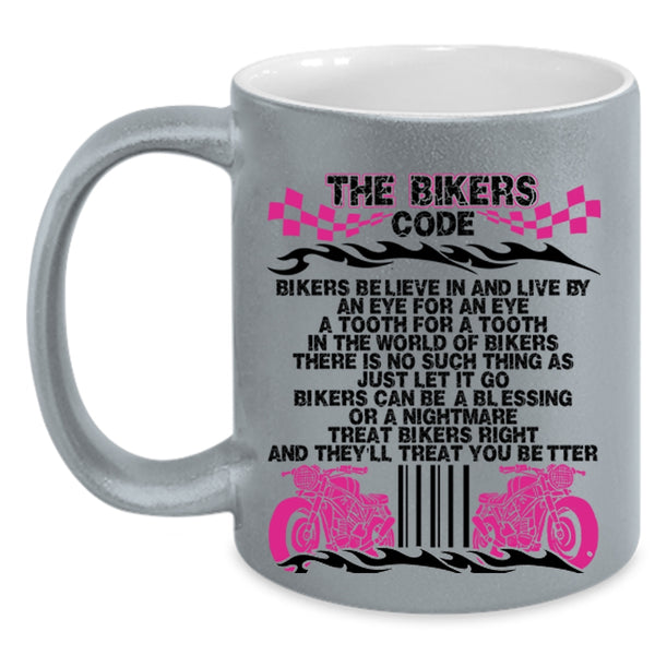 Awesome Gift For Bikers Coffee Mug, The Bikers Code Accent Mug