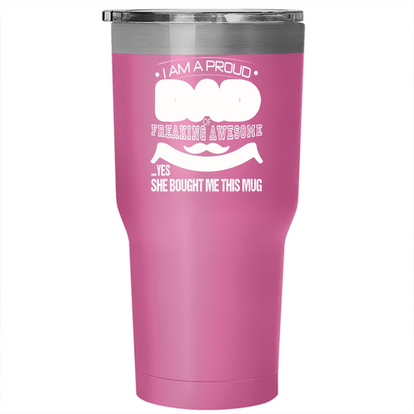 I Am A Proud Dad Of An Inventory Auditor Tumbler 30 oz Stainless Steel, Awesome Dad Travel Mug
