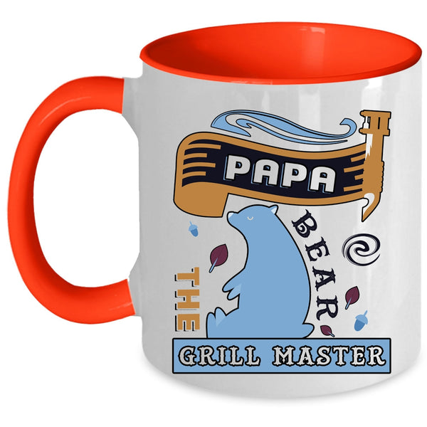 Awesome Papa Bear Coffee Mug, Papa Bear The Grill Master Accent Mug