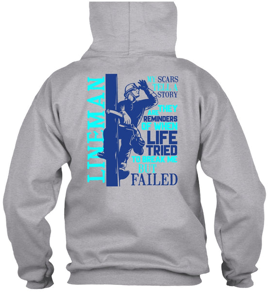 Lineman My Scars Tell A Story T Shirt, I Love Lineman T Shirt