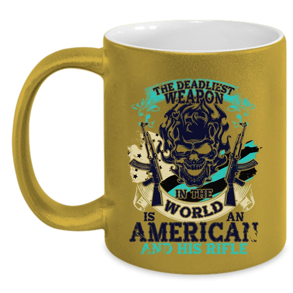 Cool American Flag Coffee Mug, Awesome American Accent Mug