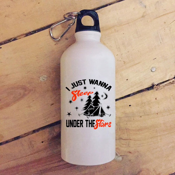 I Just Wanna Sleep Under The Stars 20 oz Stainless Steel Bottle,Funny Camping Outdoor Sports Water Bottle