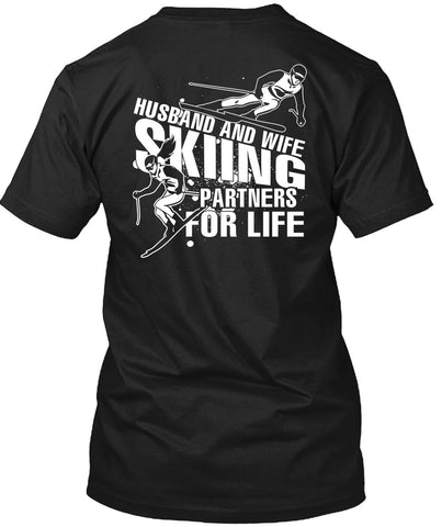 A black t-shirt with the shopify logo
