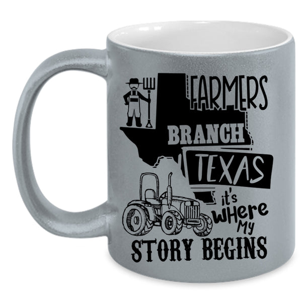 Where My Story Begins Coffee Mug, Farmers Branch Texas Accent Mug