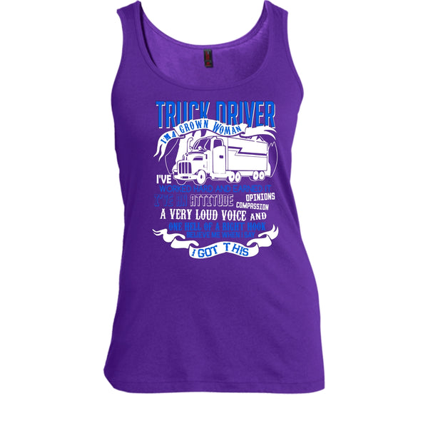 Trucker Driver T Shirt, I'm A Grow Woman Tank Top