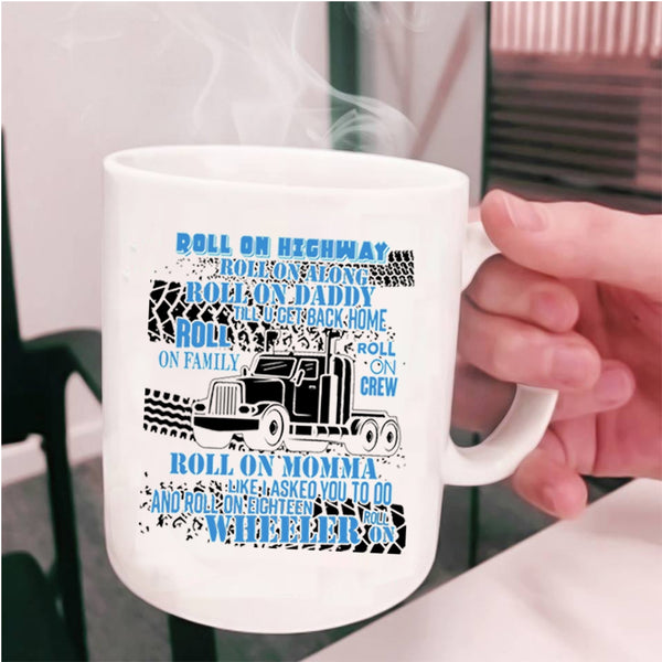 Rool On Family Roll On Momma Coffee Mug, Rool on Daddy Cup