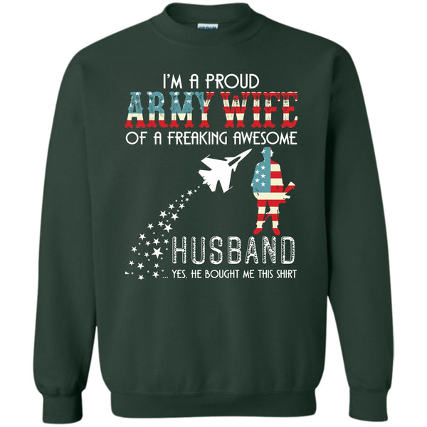 Freaking Awesome Husband T Shirt, Coolest Army Wife Sweatshirt