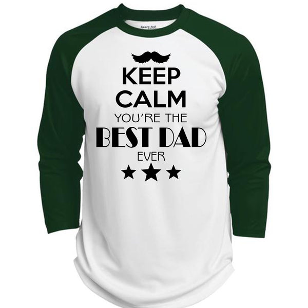 Keep Calm You're The Best Dad Ever T Shirt, Father's Day T Shirt  (Polyester Game Baseball Jersey)