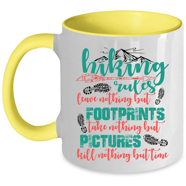 Funny Gift For Hiker Coffee Mug, Hiking Rules Accent Mug