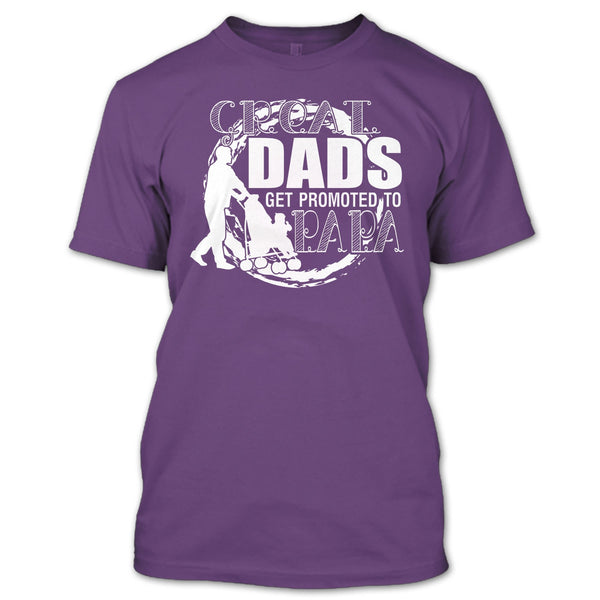 Great Dads Get Promoted To Papa T Shirt, Coolest Papa T Shirt