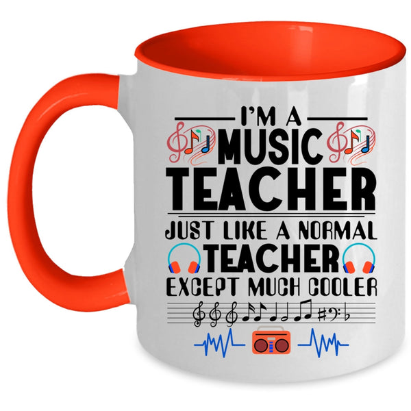 Awesome Teacher Coffee Mug, I'm A Music Teacher Accent Mug