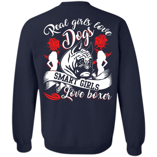 Smart Girls Love Boxer T Shirt, I Love Dog Sweatshirt