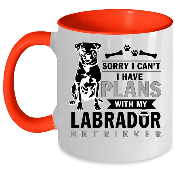 Dog Lovers Coffee Mug, I Have Plans With My Labrador Accent Mug