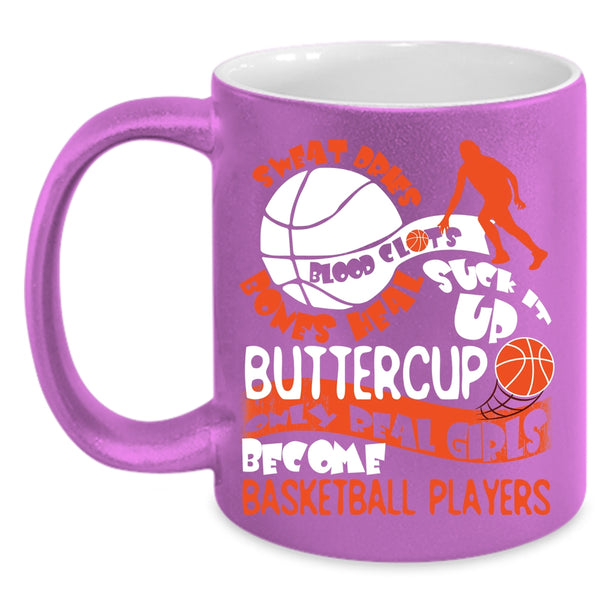 Only Real Girls Become Basketball Players Coffee Mug, Cute Girls Coffee Cup