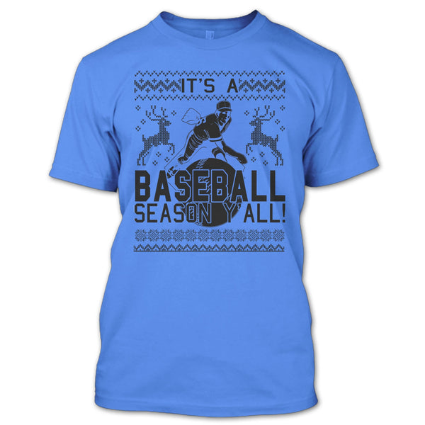 It's A Baseball Season Y'all T Shirt, Merry Christmas Gift T Shirt