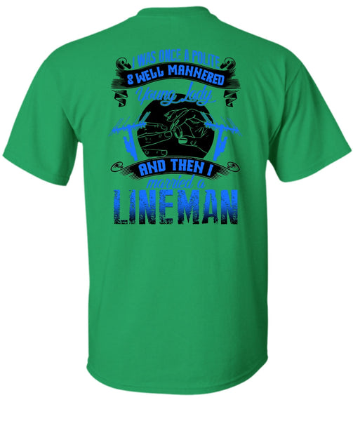 I Married A Lineman T Shirt, I Love Lineman T Shirt
