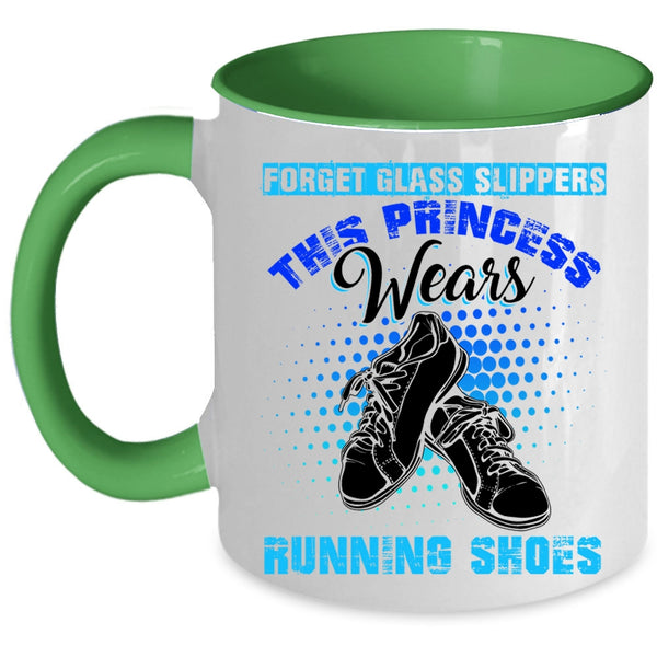 Cute Girls Coffee Mug, This Princess Wears Running Shoes Accent Mug