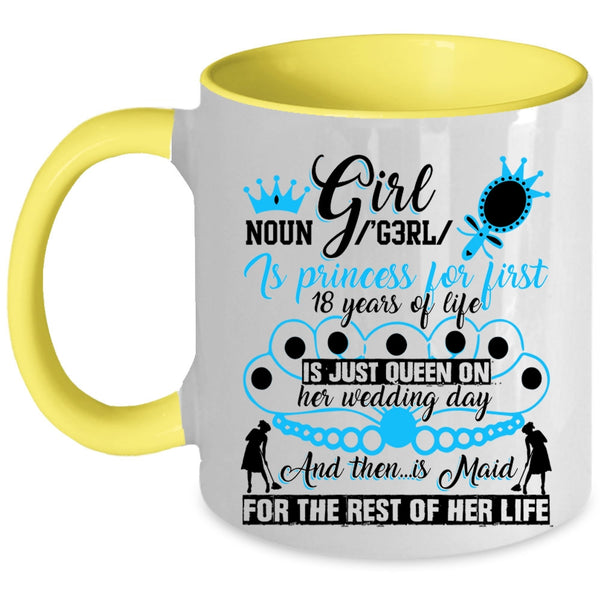 Cute Gift For My Daughter Coffee Mug, Girl Accent Mug