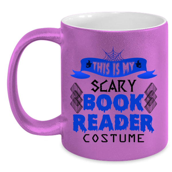 Scary Reader Coffee Mug, This Is My Scary Book Reader Costume Accent Mug