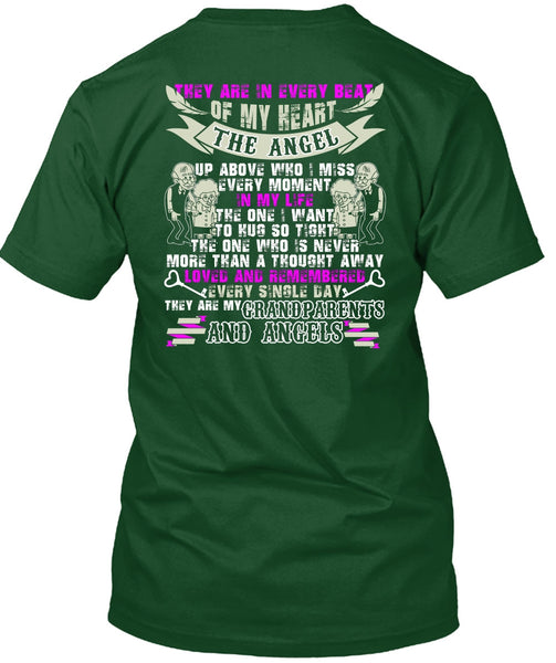 Grandparents And Angels T Shirt, Beat Of My Heart T Shirt