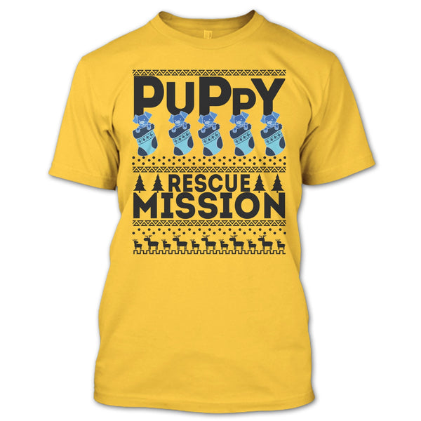 Puppy Rescue Mission T Shirt, Dog Merry Christmas T Shirt