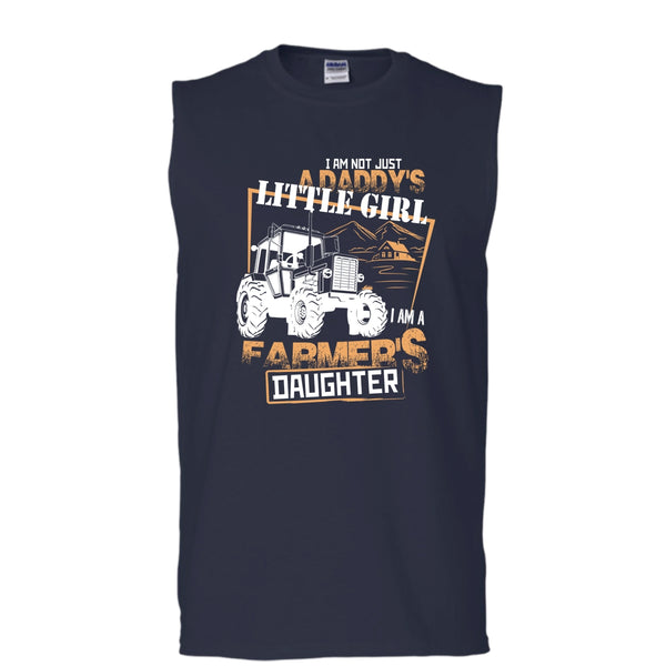 Just A Daddy's Littile Girl T Shirt, I'm A Farmer's Girl Tank Top (Men's Cotton Sleeveless)