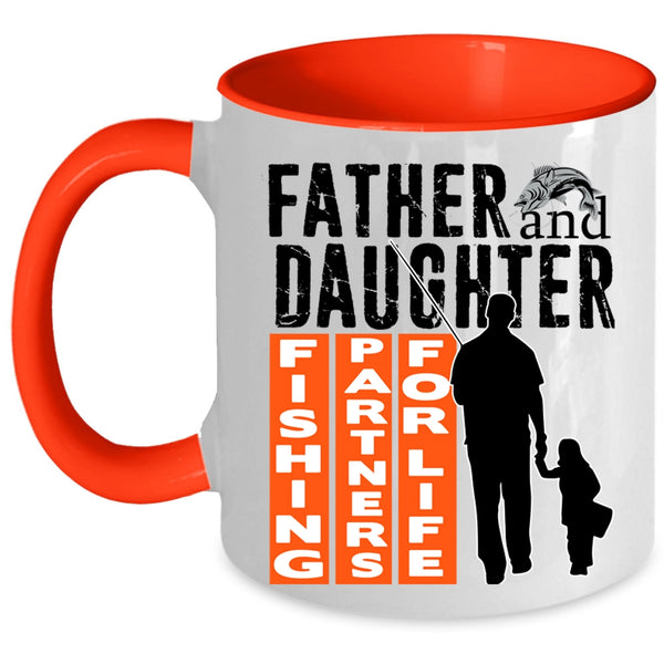 Fishing Partners For Life Coffee Mug, Father And Daughter Accent Mug
