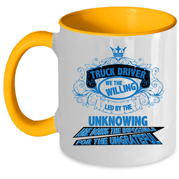 Cute Gift For Trucker Coffee Mug, Truck Driver Accent Mug