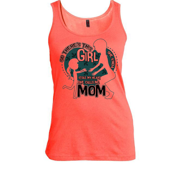 She Kinda Stole My Heart T Shirt, Mom & Daughter Tank Top