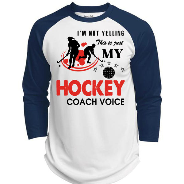 This Is Just My Hockey Coach Voice T Shirt, I Love Hockey T Shirt, Awesome T-Shirts  (Polyester Game Baseball Jersey)