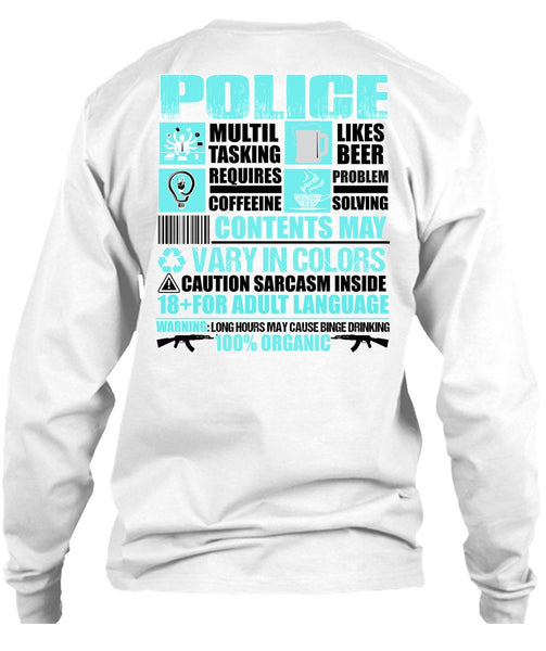 Police Multitasking T Shirt, I Love Police T Shirt
