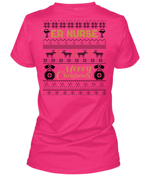 ER Nurse Merry Christmas T Shirt, I Love Nursing T Shirt