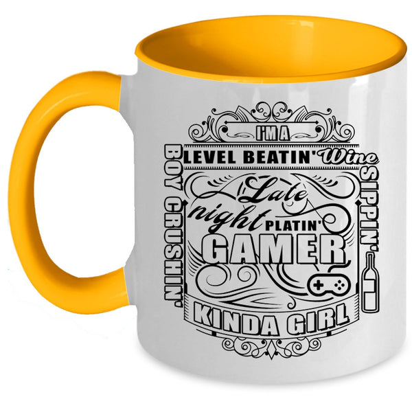 Awesome Girls Coffee Mug, I'm A Gamer Kinda Girl Accent Mug