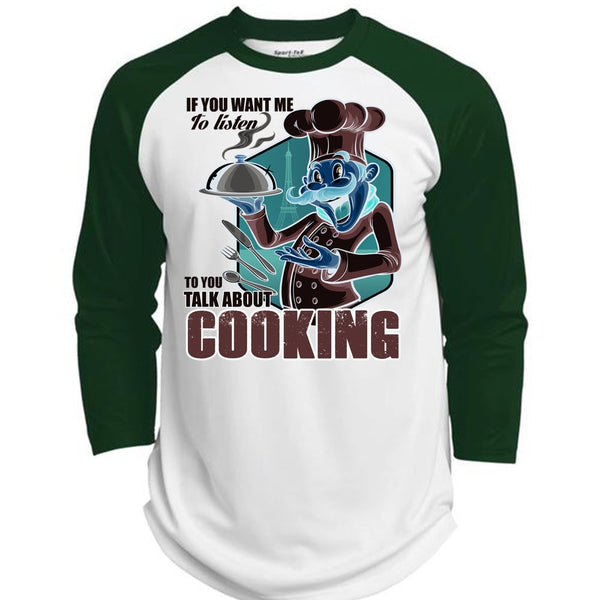 Talk About Cooking T Shirt, I Love Chef T Shirt, Awesome T-Shirts  (Polyester Game Baseball Jersey)