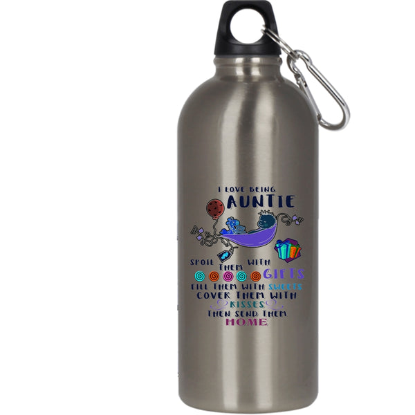 I Love Being Auntie 20 oz Stainless Steel Bottle,Cute Gift For Auntie Outdoor Sports Water Bottle